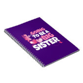 Eine große Schwester - Pink Fairy Hearts Notizblock (Rechte Seite)