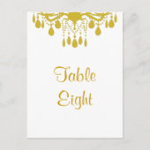 Eine große Tischnummer im Ballsaal (gelb) (Vorderseite)