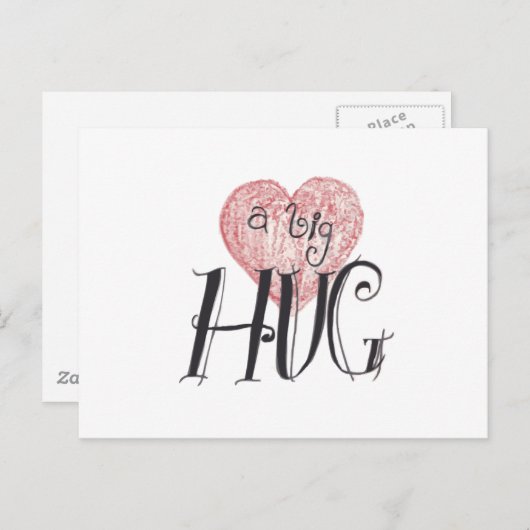 Eine große Umarmung Postkarte (Vorne/Hinten)