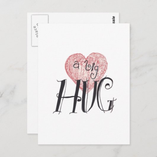 Eine große Umarmung Postkarte (Vorne/Hinten)