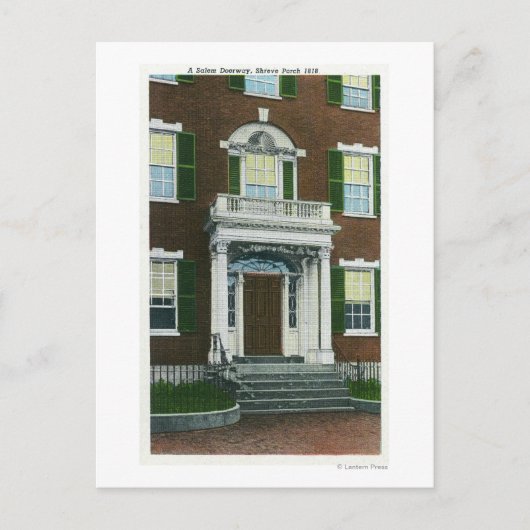 Eine große Veranda, Salem-Türenansicht Postkarte (Vorderseite)