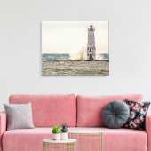 Eine große Welle bricht ins Licht Frankfort Leinwanddruck (Insitu (Wohnzimmer))