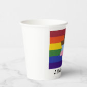 Eine größere Bridge-Flag-Papiereinheit Pappbecher (Rechts)