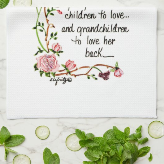 Eine Großmutter ist eine Rose für eine sehr besond Geschirrtuch (Gefaltet)