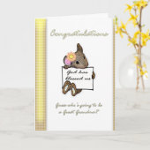 Eine Großmutter werden Karte (Gelbe Blume)