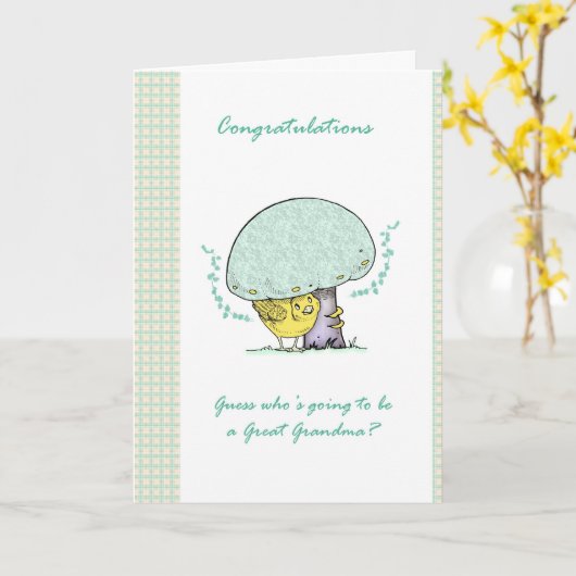 Eine Großmutter werden Karte (Gelbe Blume)