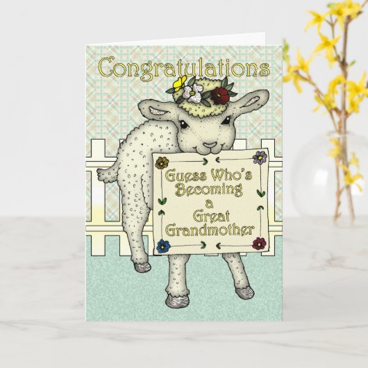 Eine Großmutter werden Karte (Gelbe Blume)