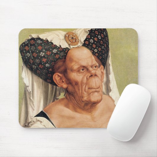 Eine groteske alte Frau, vielleicht Prinzessin Mousepad (Mit Mouse)
