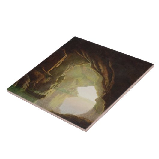 Eine Grotte im Golf von Salerno, Sonnenuntergang, Fliese (Seite)