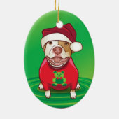 Eine Grube Stier in einem Bärn-T-Shirt Keramik Ornament (Hinten)