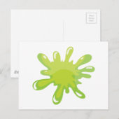 eine grüne Farbe Postkarte (Vorne/Hinten)