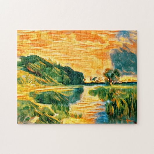 Eine grüne Flussüberquerung Puzzle (Horizontal)