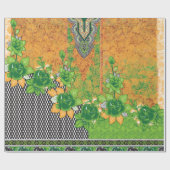 eine grüne und gelbe Wand Geschenkpapier (Flach)