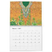 eine grüne und gelbe Wand Kalender (Feb 2027)