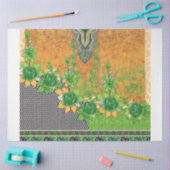 eine grüne und gelbe Wand Seidenpapier (Basteln)