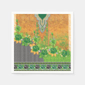 eine grüne und gelbe Wand Serviette (Vorderseite)