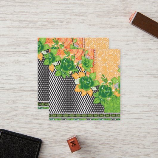 eine grüne und gelbe Wand Treuekarte (Vorderseite/Rückseite Beispiel)