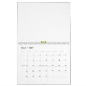 eine grüne und rote Blume mit schwarzen Punkten Kalender (Mär 2027)