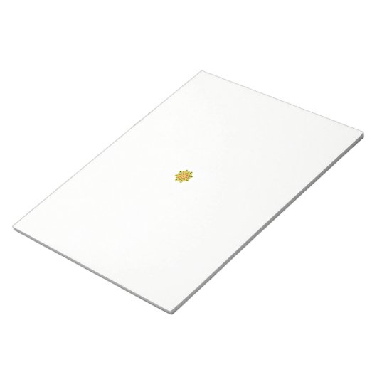 eine grüne und rote Blume mit schwarzen Punkten Notizblock (angewinkelt)