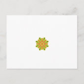 eine grüne und rote Blume mit schwarzen Punkten Postkarte (Vorderseite)