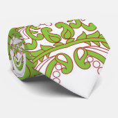 eine grüne und weiße Tapete mit verziertem Design Krawatte (Gerollt)