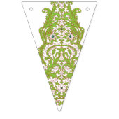 eine grüne und weiße Tapete mit verziertem Design Wimpelkette (Dritte Fahne)