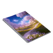 Eine grüne Wiese mit blühenden Blume Notizblock (Rechte Seite)