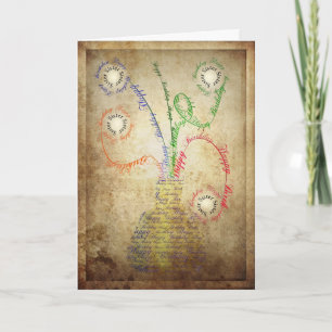 Eine grungenhafte Geburtstagskarte für eine Schwes Karte