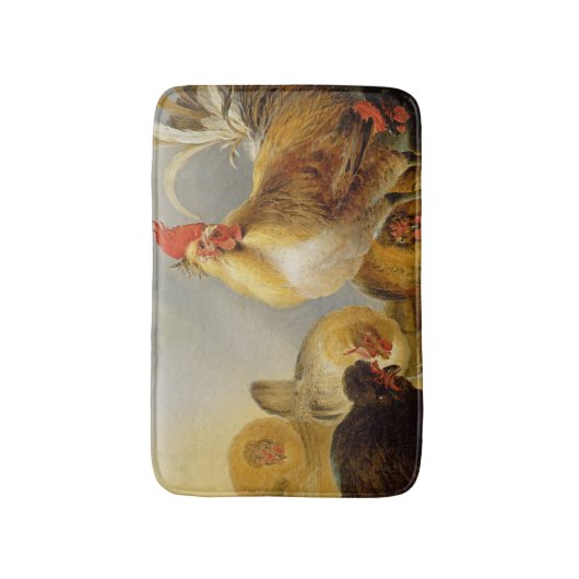 Eine Gruppe Hof-Geflügel, 1643 Badematte (Vorderseite Vertikal)