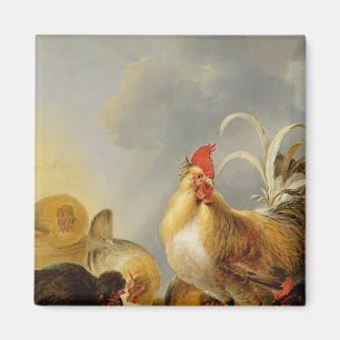 Eine Gruppe Hof-Geflügel, 1643 Magnet