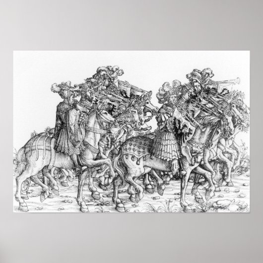 Eine Gruppe montierter Trompeter Poster (Vorne)