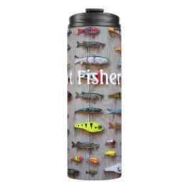 Eine Gruppe von Fischköpfen personalisieren Thermosbecher