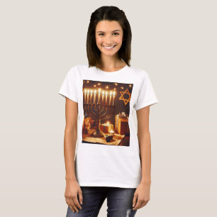 eine Gruppe von menorah mit den Worten xmas auf de T-Shirt