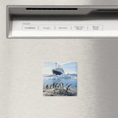 Eine Gruppe von Pinguinen, die an einem Icy Beach Magnet (In Situ (Geschirrspüler))