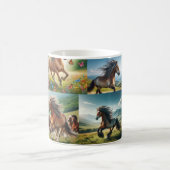 Eine Gruppe von Wildpferden Kaffeetasse (Mittel)