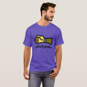 eine Grußhand und georgisches ein Text გამარჯობა T-Shirt (Vorne ganz)
