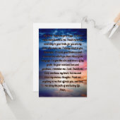 Eine Grußkarte für das Gebet Karte (Vorderseite/Rückseite Beispiel)