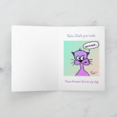 Eine Grußkarte für einen echten Freund Dankeskarte (Innenseite)