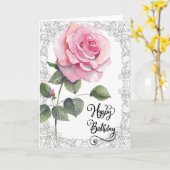 Eine Grußkarte für Geburtstage Karte (Gelbe Blume)