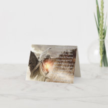 Eine Grußkarte für unsichtbare Thread-Wörter