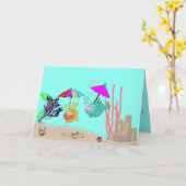 Eine Grußkarte mit 2 Funny Fields. Karte (Gelbe Blume)