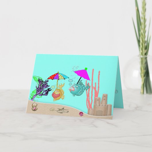 Eine Grußkarte mit 2 Funny Fields. Karte (Vorderseite)