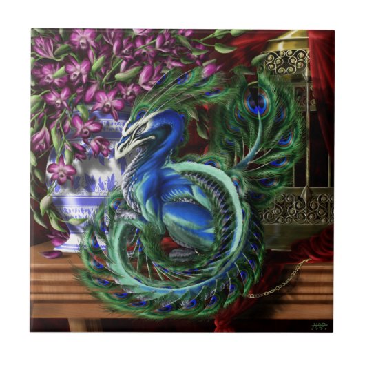 Eine Guilded eingesperrte Fliese (Vorderseite)