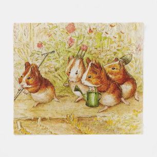 Eine Guinea Schweinegarten von Beatrix Potter Fleecedecke