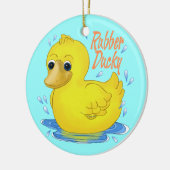 Eine Gummiente Keramikornament (Links)