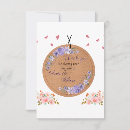 Eine gut durchdachte Danksagkarte. Dankeskarte (Vorderseite)