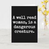 EINE GUT LESENE FRAU IST GEFÄHRLICH KARTE (Gelbe Blume)