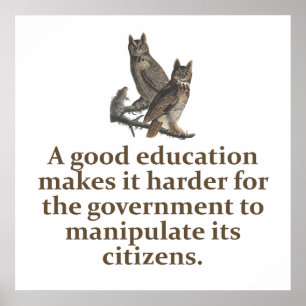 Eine gute Bildung macht es schwieriger - Bildung Z Poster