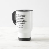 Eine gute Frauen-lustige Kaffee-Reise-Tasse Reisebecher (Vorderseite Links)