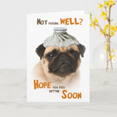 Eine gute Karte mit einem Mops Hund nicht gut Gefü (Gelbe Blume)